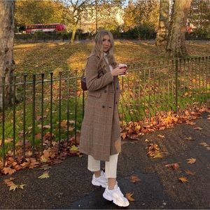 Forever 21 Brown Plaid Coat